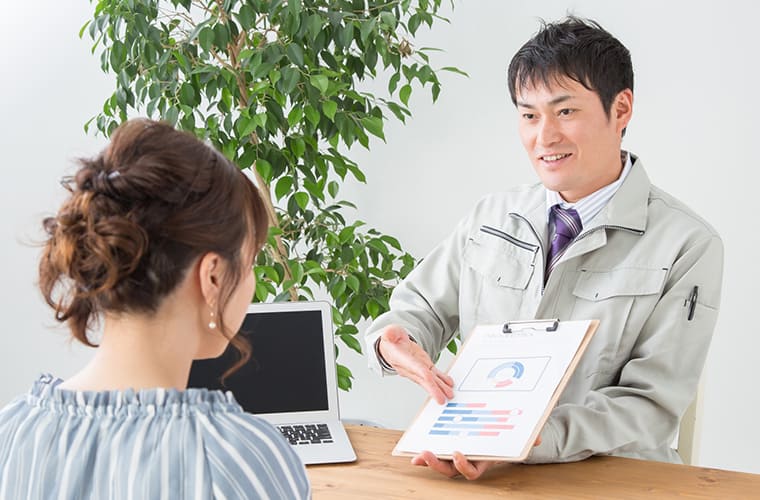 強引な営業はなし！